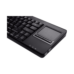 Perixx PERIBOARD-315, US Layout, backlit keyboard with touchpad, black