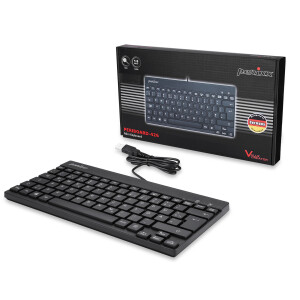 Perixx PERIBOARD-426, DE, kabelgebunden, USB Mini Tastatur mit flachen Tasten