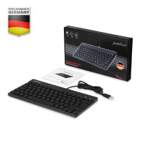 Perixx PERIBOARD-326 DE, Beleuchtete USB-Tastatur, kabelgebunden, schwarz