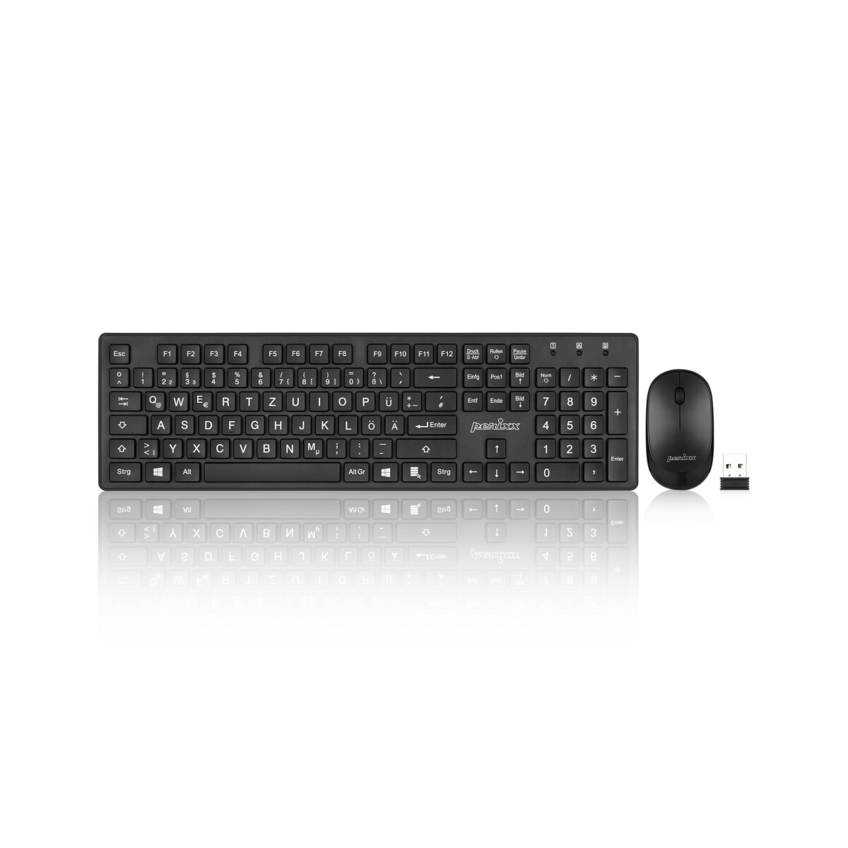 Perixx PERIDUO-717 DE, keyboard and mouse set, large...