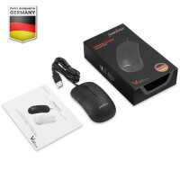 Perixx PERIMICE-503 B, wasserdichte Maus, USB kabelgebunden, schwarz