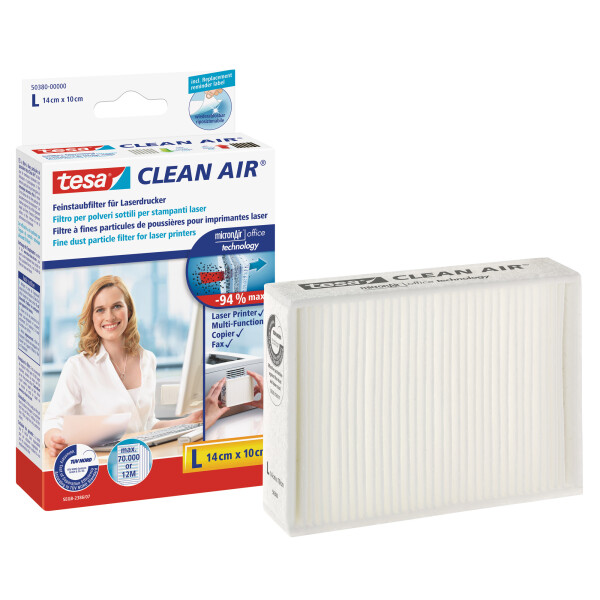 tesa Clean Air Fine dust filter for laser printers, size L