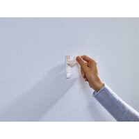 tesa adhesive nail, 2pcs., for wallpaper and plaster, up to 1kg per nail, white