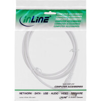 InLine® DC extension cable, DC plug/socket 5.5x2.1mm, white, 5m