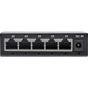 InLine® Gigabit Netzwerk Switch 5-Port, 1Gb/s, Desktop, Metallgehäuse, lüfterlos