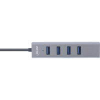 InLine® USB-C 3.2 Multi Hub (4x USB-A 5Gb/s), OTG, aluminium housing