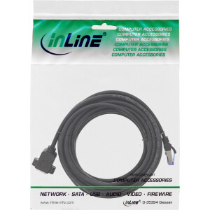 InLine® Patch cable built-in extension, S/FTP (PiMf), Cat.6A, LSZH, copper, 10m