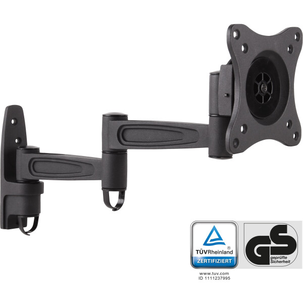 InLine® Wall mount, for monitors up to 69cm (27"), max. 15kg, 2-part arm