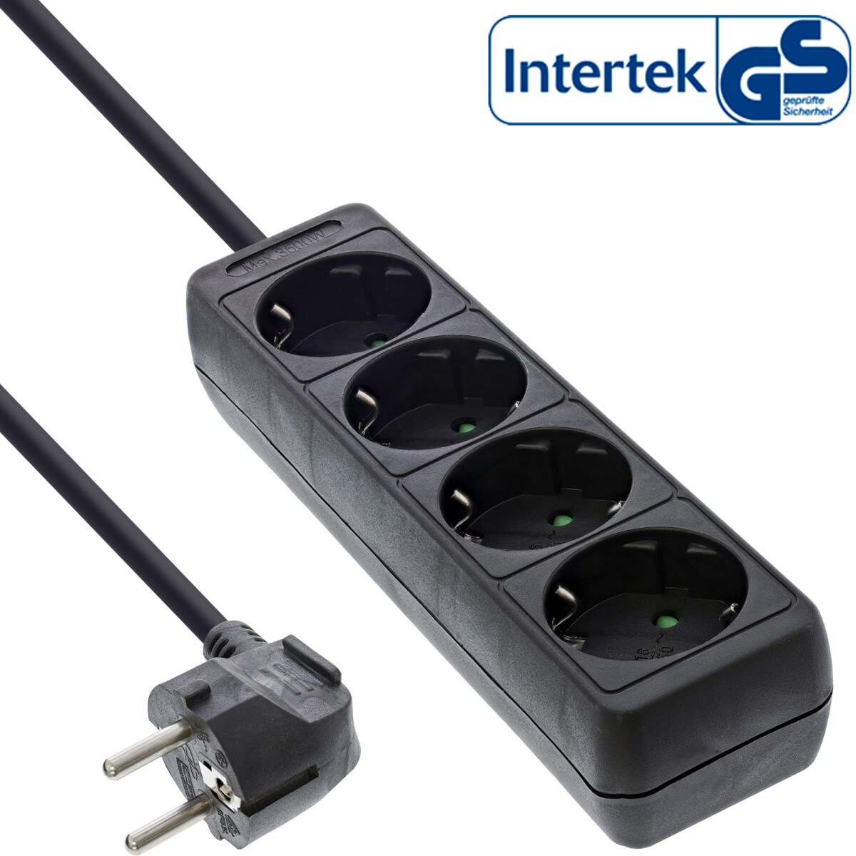 InLine® Steckdosenleiste, 4-fach Schutzkontakt...