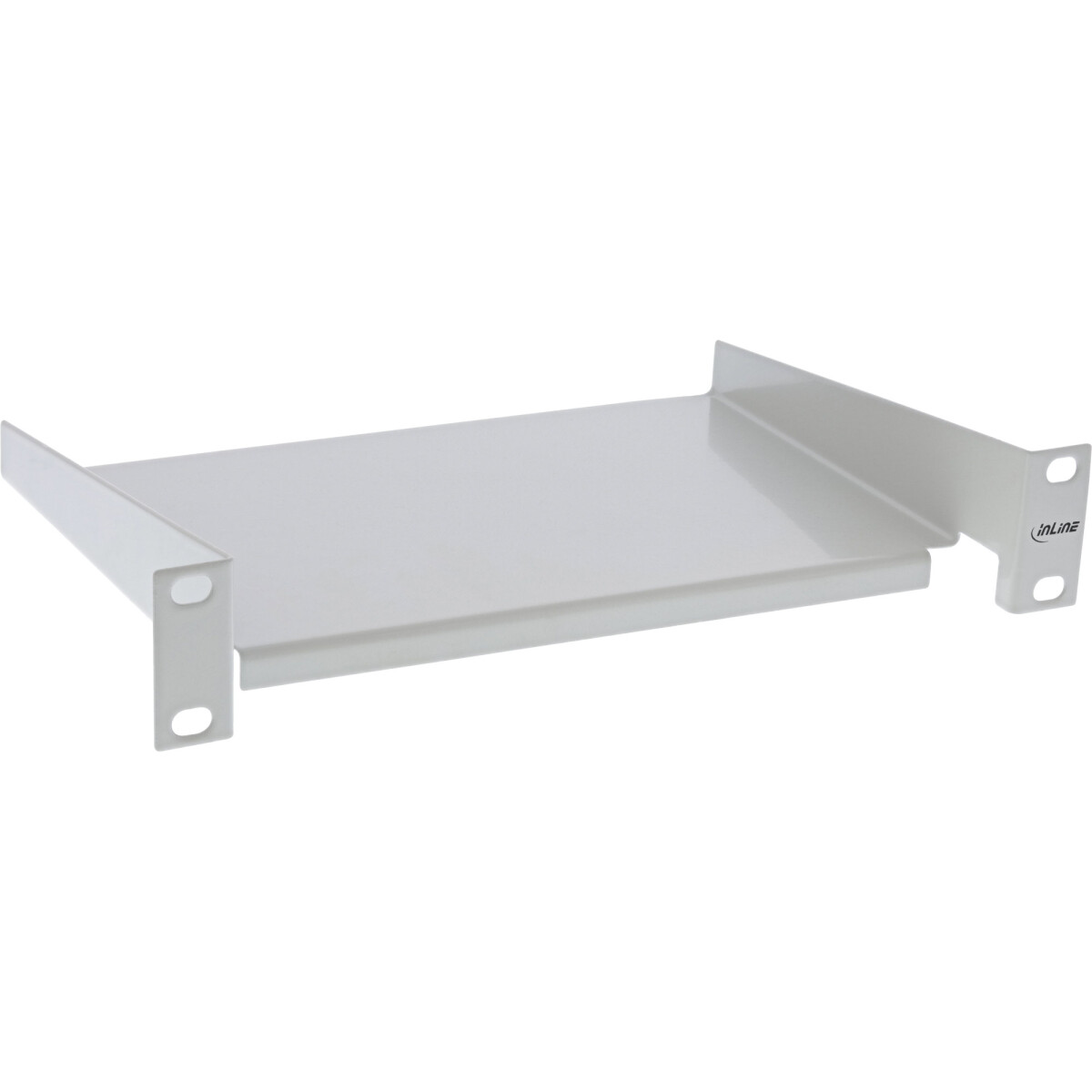 InLine® 10" shelf, 160mm, 10kg, 1RU, RAL 7035 grey