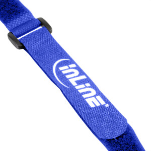 InLine® Cable Strips hook-and-loop 20 x 400mm 10 pcs. blue