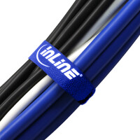 InLine® Cable Strips hook-and-loop 20 x 400mm 10 pcs. blue