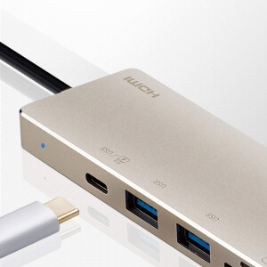 ATEN UH3239 USB-C Multiport Mini-Dockingstation with Power-Pass-Through