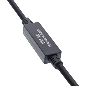 InLine® USB 3.2 Gen.1 Aktiv-Verlängerung, Stecker A an Buchse A, schwarz, 10m