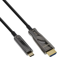 InLine® USB-C zu HDMI AOC Kabel, Monitorkabel 4K60Hz (DP Alt Mode), 50m