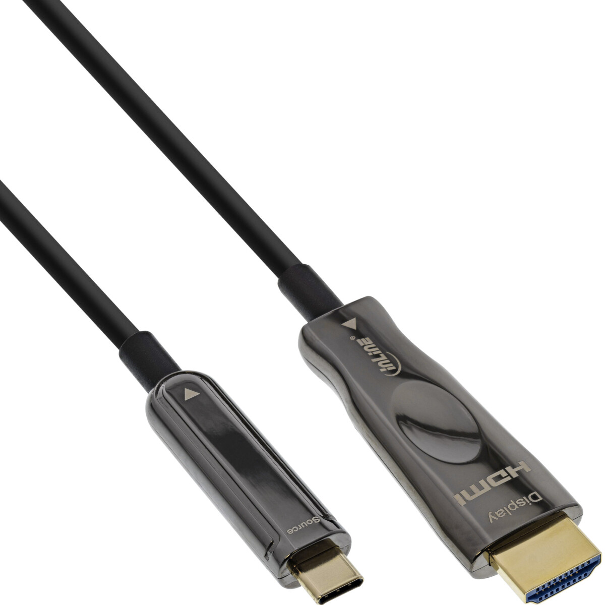 InLine® USB-C zu HDMI AOC Kabel, Monitorkabel 4K60Hz...