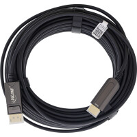 InLine® DisplayPort zu HDMI AOC Konverter Kabel, 4K/60Hz, schwarz, 25m