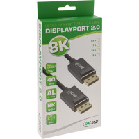 InLine® DisplayPort 2.0 Kabel, 8K4K UHBR, schwarz, vergoldete Kontakte, 3m