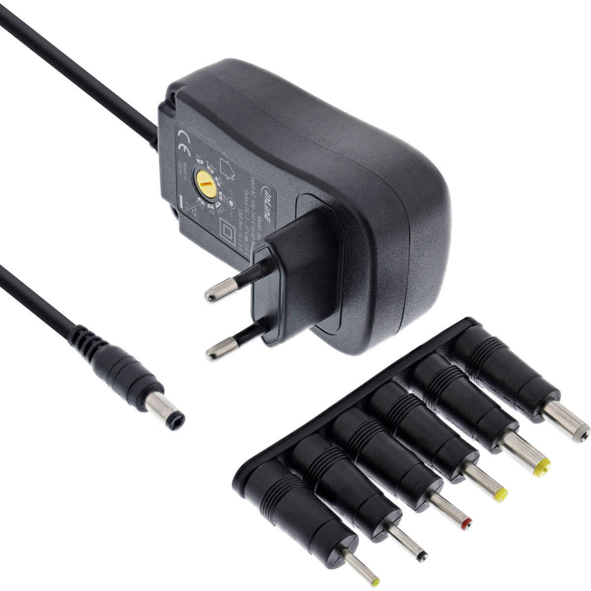 InLine® Universal power supply 30W with USB, 110-240V...