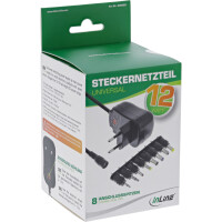 InLine® Universal Steckernetzteil 12W, 110-240V auf 3-12V, max. 1200mA