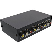 InLine® AV Umschalter manuell 2-port, 3x Cinch IN/OUT