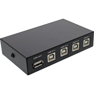 InLine® USB 2.0 switch manual, USB-A device to 4 computers