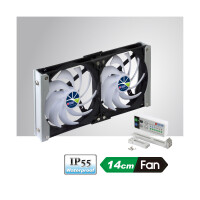 Titan TTC-SC20(C)+ Dual Fridge Fan 140x25mm IP55, Timer Mode