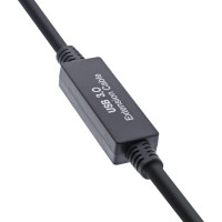 InLine® USB 3.2 Gen.1 Aktiv-Verlängerung, Stecker A an Buchse A, schwarz, 20m