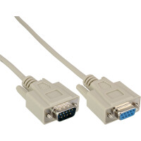 InLine® Serial Extension Cable 9 Pin male to female moulded direct assigned 30m