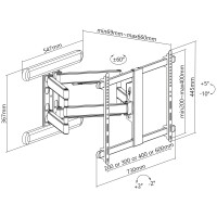 InLine® Premium Aluminium Wandhalterung, für Flach-TV (37-80"), schwarz