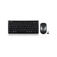 Perixx PERIDUO-707 PLUS, DE, Mini Tastatur und Maus Set, schnurlos, schwarz