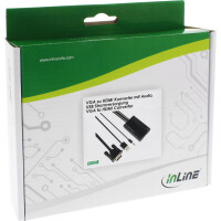 InLine® Konverter VGA+Audio zu HDMI, Eingang VGA und Klinke Audio Stereo