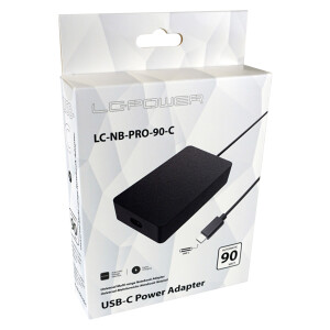 LC-Power LC-NB-PRO-90-C, USB-C power supply for notebooks, 90W