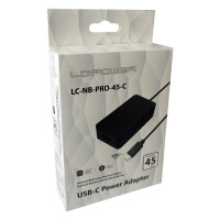 LC-Power LC-NB-PRO-45-C, USB-C power supply for notebooks, 45W