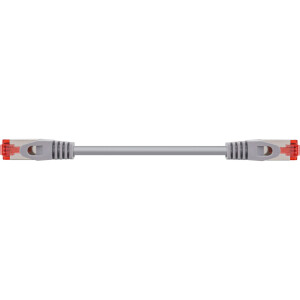 InLine® Patch cable, S/FTP (PiMf), Cat.6, 250MHz, PVC, copper, grey, 0.15m