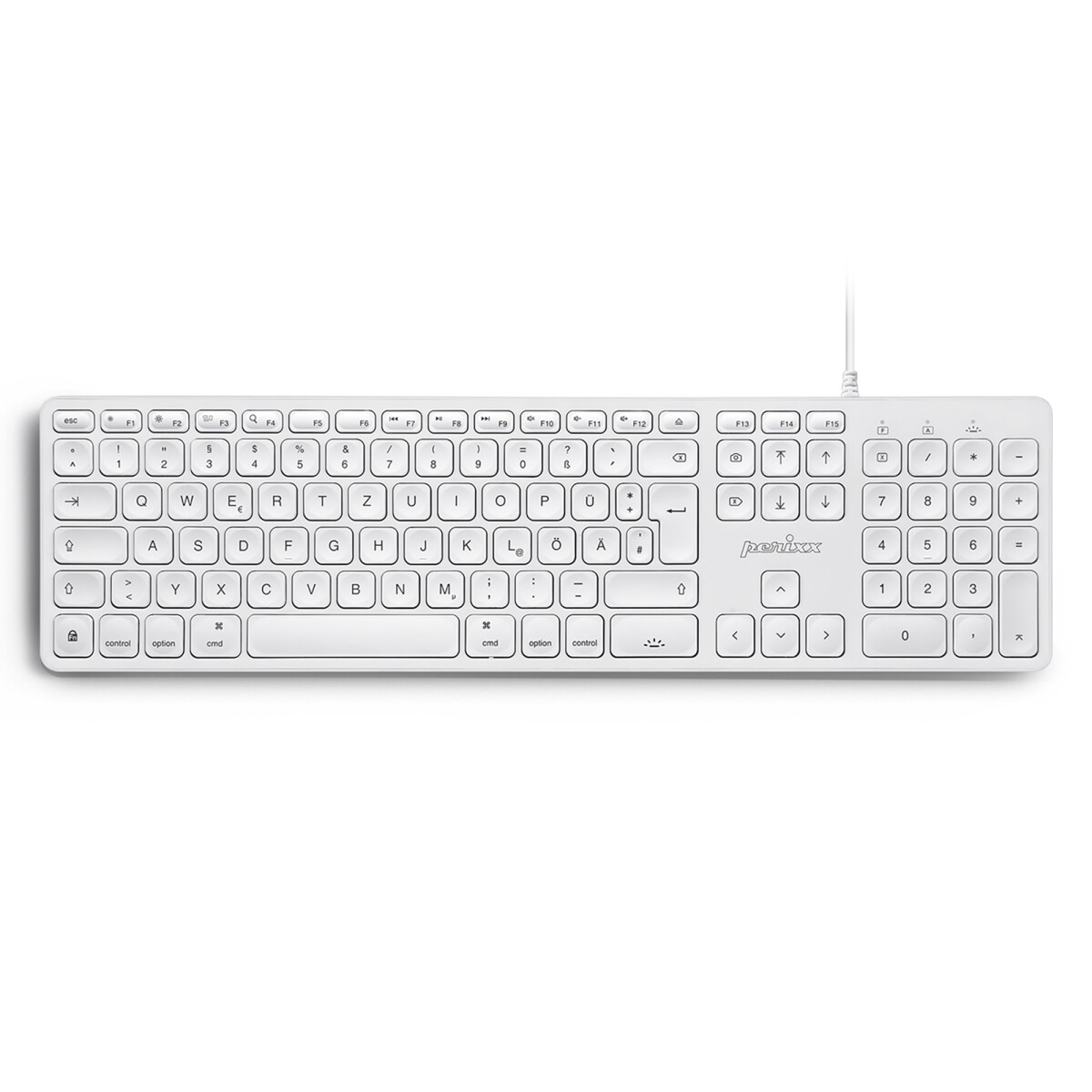 Perixx PERIBOARD-331MW DE, Tastatur, USB kabelgebunden,...