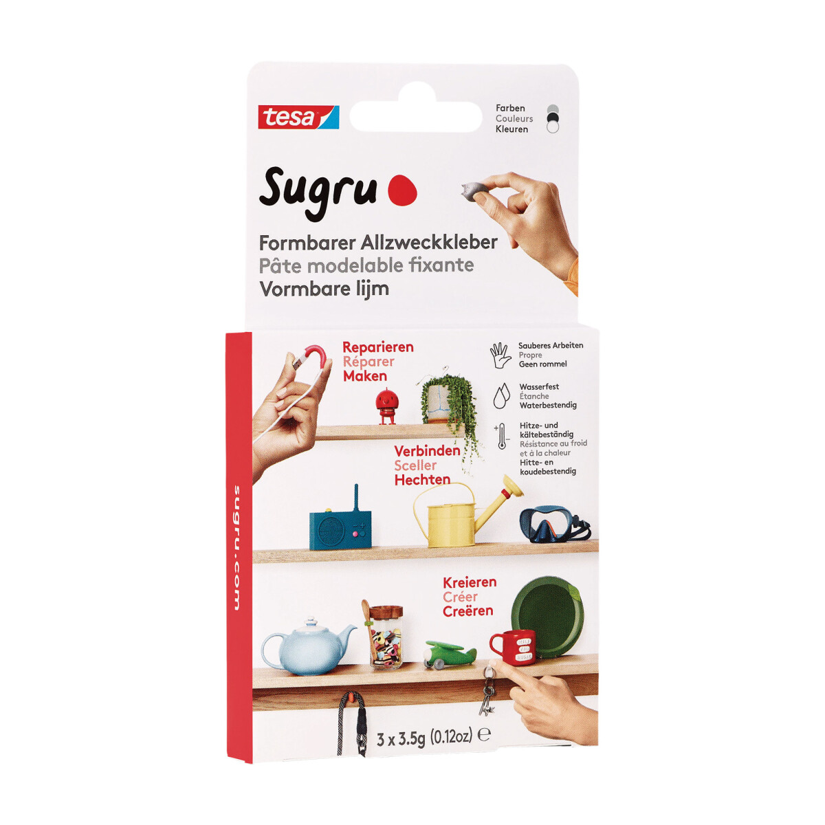 Sugru by tesa formbarer Allzweckkleber, 3er-Pack,...