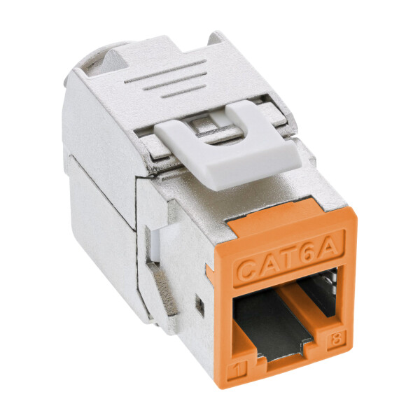 InLine® Keystone RJ45 Buchse, geschirmt, Cat.6A, orange 8er Pack