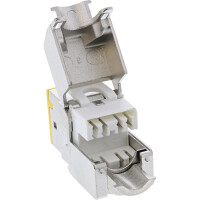 InLine® Keystone RJ45 Buchse, geschirmt, Cat.6A, gelb 8er Pack