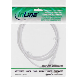 InLine® DC extension cable, DC male/female 5.5x2.1mm, AWG 18, white 1m