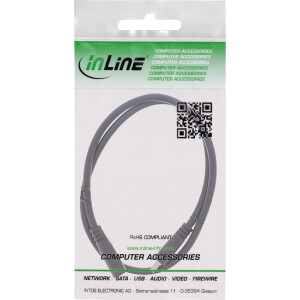 InLine® DC extension cable, DC male/female 3.5x1.35mm, AWG 18, black 2m