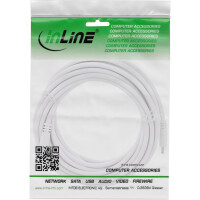 InLine® DC extension cable, DC male/female 3.5x1.35mm, AWG 18, white 3m