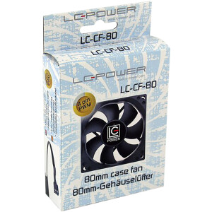 LC Power LC-CF-80, Lüfter, 80x80x25mm, Hydrolager, 4-Pin (PWM), schwarz