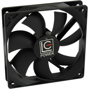 Fan, LC Power LC-CF-120, 120x120x25mm, hydraulic (bearing), 4-pin (PWM), black