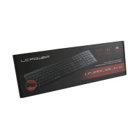 LC-Power LC-KEY-5B-ALU, Aluminium-Tastatur im Slim-Design, USB, schwarz