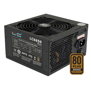 LC-Power LC6650 V2.3, ATX-Netzteil Super-Silent-Serie, 650W, 80+ BRONZE