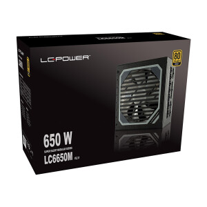 LC-Power LC6650M V2.31, ATX PSU Super Silent Modular Series, 650W, 80+ GOLD