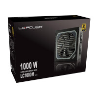 LC-Power LC1000M V2.31, ATX PSU Super Silent Modular Series, 1000W, 80 PLUS GOLD