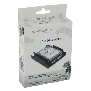 LC-Power LC-ADA-35-225, hard disk adapter, 2x 2.5" aud 3.5", black