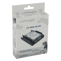 LC-Power LC-ADA-35-225, Festplattenadapter, 2x 2,5" auf 3,5", schwarz